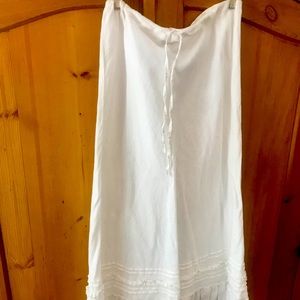 White linen maxi skirt